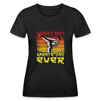 World's best Karate Dad ever - Women's Functional T-Shirt - black - Front - AI Model Female 172 light (172cm)