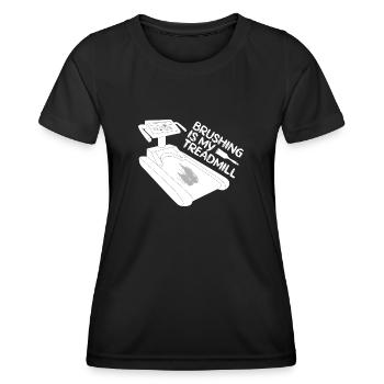 Funny Artist Painter Brushing My Treadmill Draw - Women's Functional T-Shirt - black - Front - AI Model Female 172 light (172cm)
