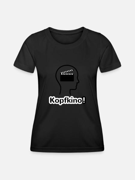 Kopfkino - Frauen Funktions-T-Shirt - Schwarz