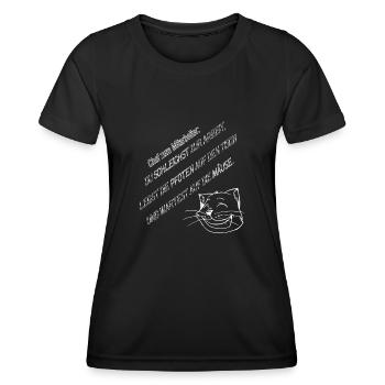 Chef zum Mitarbeiter: Du schleichst zur Arbeit ... - Frauen Funktions-T-Shirt - Schwarz - Vorne - AI Model Female 172 light (172cm)