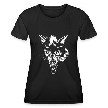 wolf - Women's Functional T-Shirt - black - Front - AI Model Female 172 light (172cm)