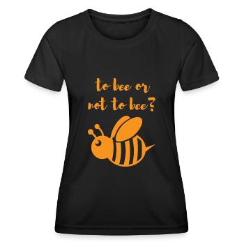 To bee or not Fleurs Apiculteurs Environnement Miel - T-shirt sport Femme - noir - Devant - AI Model Female 172 light (172cm)