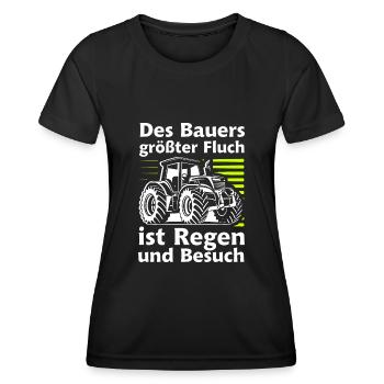 Bauer T-Shirt für Landwirte Geschenk - Frauen Funktions-T-Shirt - Schwarz - Vorne - AI Model Female 172 light (172cm)