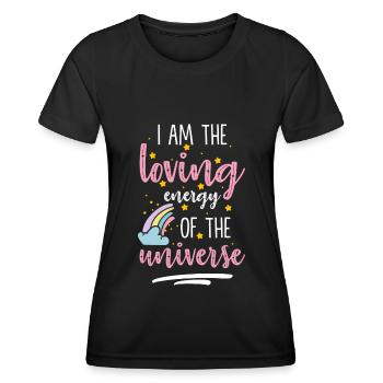 Astronaut Planet Sonne Kosmos - Frauen Funktions-T-Shirt - Schwarz - Vorne - AI Model Female 172 light (172cm)