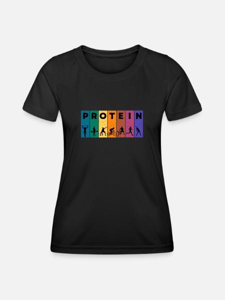 Protein - Frauen Funktions-T-Shirt - Schwarz