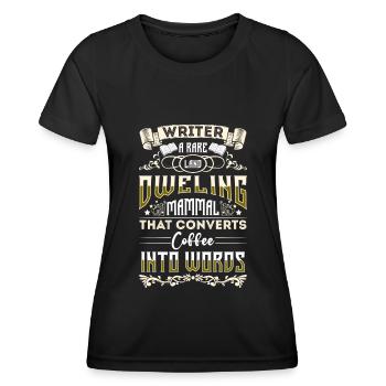 Writer Profession Writer Crime Novel - Women's Functional T-Shirt - black - Front - AI Model Female 172 light (172cm)