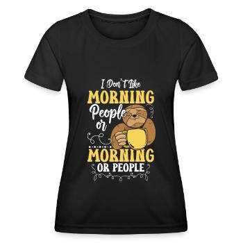 Ich hasse Menschen Menschenmenge Misanthrop - Frauen Funktions-T-Shirt - Schwarz - Vorne - AI Model Female 172 light (172cm)