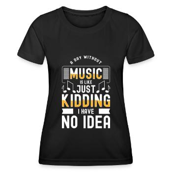 Musiker Techno Melodie Musikrichtung - Frauen Funktions-T-Shirt - Schwarz - Vorne - AI Model Female 172 light (172cm)