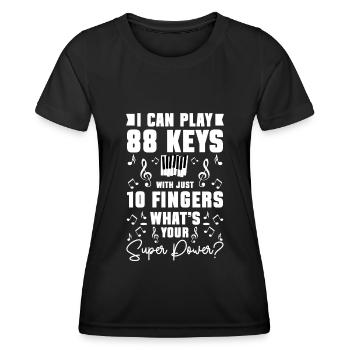 Musiker Komponist Klassik Musikschule - Frauen Funktions-T-Shirt - Schwarz - Vorne - AI Model Female 172 light (172cm)