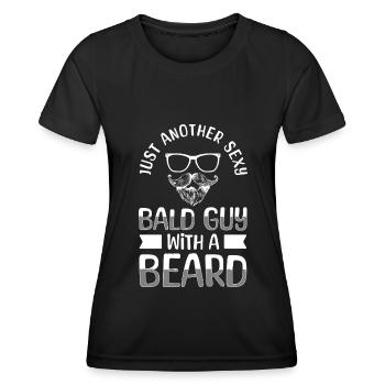 Glatze Platte Keine Haare - Frauen Funktions-T-Shirt - Schwarz - Vorne - AI Model Female 172 light (172cm)