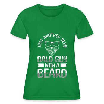 Bald Plate No Hair - Women's Functional T-Shirt - kelly green - Front - AI Model Female 172 dark (172cm)