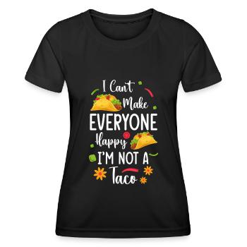 Burrito culinaire préféré des gourmets mexicains - T-shirt sport Femme - noir - Devant - AI Model Female 172 light (172cm)