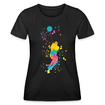 Lanceur de marteau Lancer de marteau Colorsplash - T-shirt sport Femme - noir - Devant - AI Model Female 172 light (172cm)