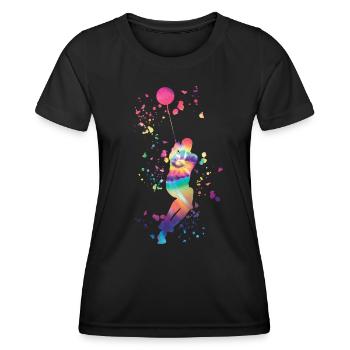 Lanceur de marteau Colorsplash Lancer de marteau - T-shirt sport Femme - noir - Devant - AI Model Female 172 light (172cm)