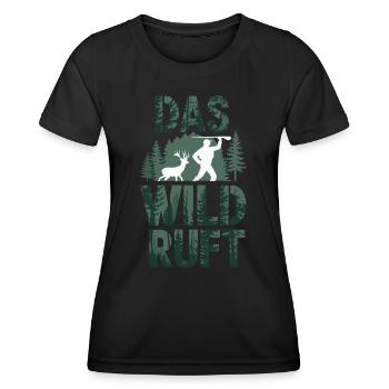 Hunter Hunting Hunting Hunting Clothing - Women's Functional T-Shirt - black - Front - AI Model Female 172 light (172cm)