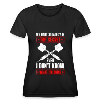Jeu de fléchettes Bullseye Competition - T-shirt sport Femme - noir - Devant - AI Model Female 172 light (172cm)