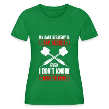 Dartboard Game Bullseye Competition - Women's Functional T-Shirt - kelly green - Front - AI Model Female 172 dark (172cm)