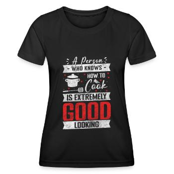 Koch Hobby Cuisine - Frauen Funktions-T-Shirt - Schwarz - Vorne - AI Model Female 172 light (172cm)