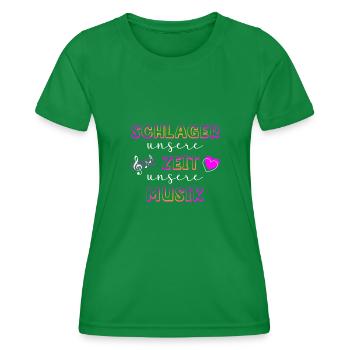 Schlager, notre époque, notre musique - T-shirt sport Femme - vert - Devant - AI Model Female 172 dark (172cm)