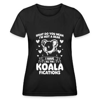 Koala Ours Mignon Outback - T-shirt sport Femme - noir - Devant - AI Model Female 172 light (172cm)