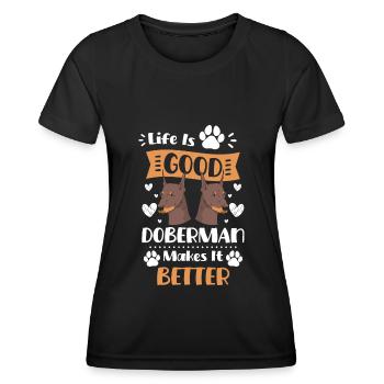 Wachhund Haustier Beschützen Hundefreund - Frauen Funktions-T-Shirt - Schwarz - Vorne - AI Model Female 172 light (172cm)