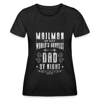 Post Zusteller Lieferdienst Bote - Frauen Funktions-T-Shirt - Schwarz - Vorne - AI Model Female 172 light (172cm)