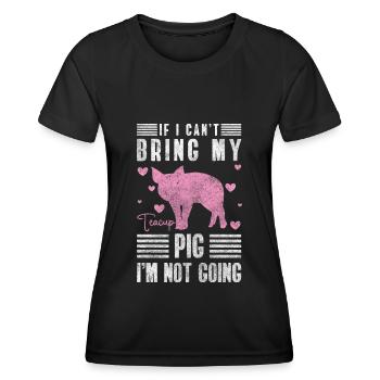 Teacup pig zucht - Frauen Funktions-T-Shirt - Schwarz - Vorne - AI Model Female 172 light (172cm)
