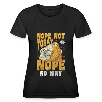 Schlafmütze Träumen Ausruhen Kissen - Frauen Funktions-T-Shirt - Schwarz - Vorne - AI Model Female 172 light (172cm)
