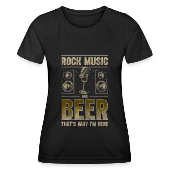 Rocker Musiker Festival - Frauen Funktions-T-Shirt - Schwarz - Vorne - AI Model Female 172 light (172cm)