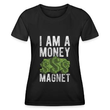 Reichtum Finanzen Glück Geschäft - Frauen Funktions-T-Shirt - Schwarz - Vorne - AI Model Female 172 light (172cm)