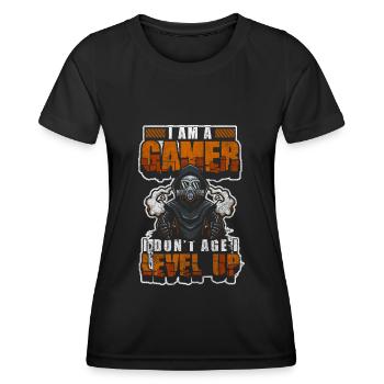 Zocker Spieler Legende Streaming - Frauen Funktions-T-Shirt - Schwarz - Vorne - AI Model Female 172 light (172cm)