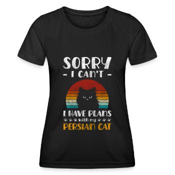 Maîtresse tigre de maison persane - T-shirt sport Femme - noir - Devant - AI Model Female 172 light (172cm)