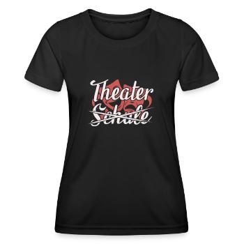 Theatre instead of school Theatre actors - Women's Functional T-Shirt - black - Front - AI Model Female 172 light (172cm)