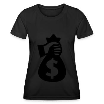 Money Money silhouette - Women's Functional T-Shirt - black - Front - AI Model Female 172 light (172cm)