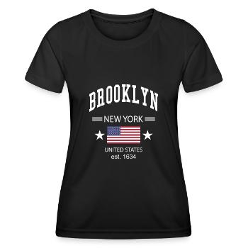 Brooklyn - T-shirt sport Femme - noir - Devant - AI Model Female 172 light (172cm)