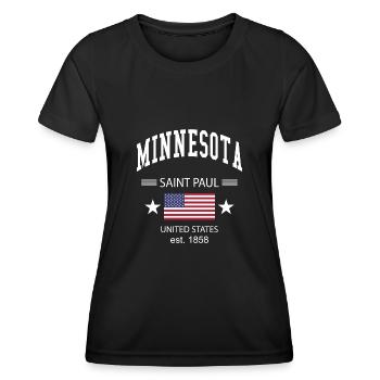 Minnesota - T-shirt sport Femme - noir - Devant - AI Model Female 172 light (172cm)