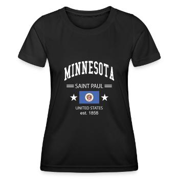 Minnesota - T-shirt sport Femme - noir - Devant - AI Model Female 172 light (172cm)