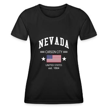 Nevada - Frauen Funktions-T-Shirt - Schwarz - Vorne - AI Model Female 172 light (172cm)