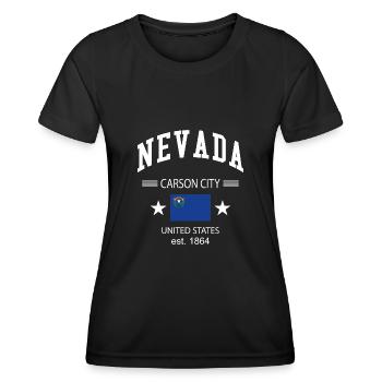 Nevada - Frauen Funktions-T-Shirt - Schwarz - Vorne - AI Model Female 172 light (172cm)