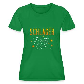 Schlager Party Crew - T-shirt sport Femme - vert - Devant - AI Model Female 172 dark (172cm)