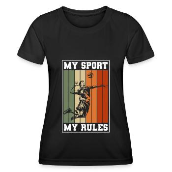 Équipe Sport Volley Block - T-shirt sport Femme - noir - Devant - AI Model Female 172 light (172cm)