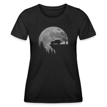 Geländewagen, Offroad, 4x4, Mond - Frauen Funktions-T-Shirt - Schwarz - Vorne - AI Model Female 172 light (172cm)
