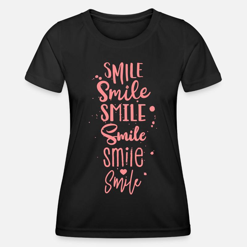 Smile in different styles - Women's Functional T-Shirt - black