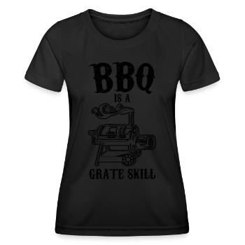 Fleisch und Bier | Grillen Grillmeister Geschenke - Frauen Funktions-T-Shirt - Schwarz - Vorne - AI Model Female 172 light (172cm)