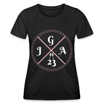 JGA 2023 - Junggesellenabschied Geschenk Braut - Frauen Funktions-T-Shirt - Schwarz - Vorne - AI Model Female 172 light (172cm)