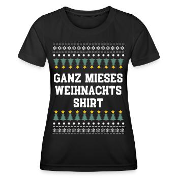 Ganz mieses Weihnachtsshirt - Frauen Funktions-T-Shirt - Schwarz - Vorne - AI Model Female 172 light (172cm)