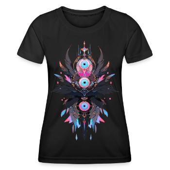 Attrape-rêves #9 - T-shirt sport Femme - noir - Devant - AI Model Female 172 light (172cm)