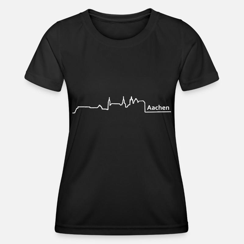 aachen skyline - Women's Functional T-Shirt - black