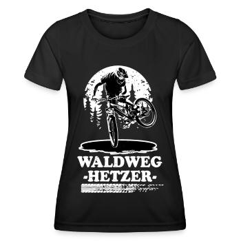 1 02 - Frauen Funktions-T-Shirt - Schwarz - Vorne - AI Model Female 172 light (172cm)