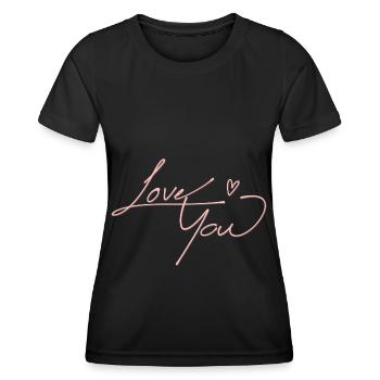 LIEBE DICH. - Frauen Funktions-T-Shirt - Schwarz - Vorne - AI Model Female 172 light (172cm)
